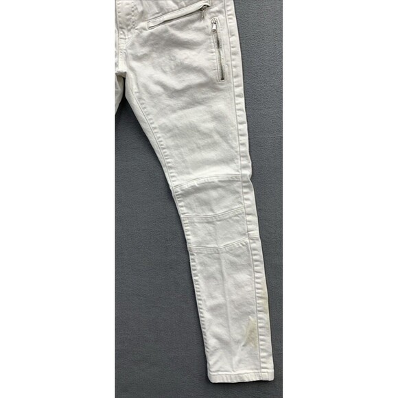 CDMG Caliber Denim Jeans Men's Size 32X32 White Moto Biker Stained Grunge - Picture 13 of 16